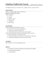 Resume Format High School Airexpresscarrier Com