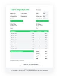 bill invoice format in excel free