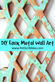 Diy Faux Metal Wall Art Garden Sanity