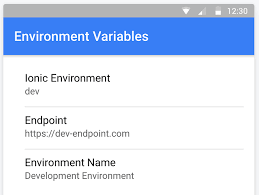 ionic 2 environment variables as