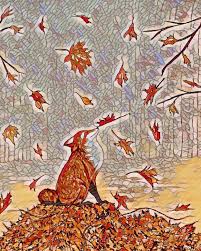 The Little Fox Stain Glass Image