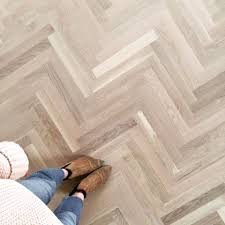 White Oak Herringbone Wood Floor