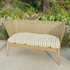 Outdoor Wicker Settee Bench Cushion