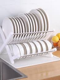 1pc Kitchen Bowl Plate Storage Rack