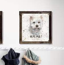Westie Terrier Wall Art Dog Metal Sign