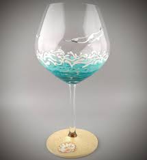 Beach Wine Glass Tropical Ocean