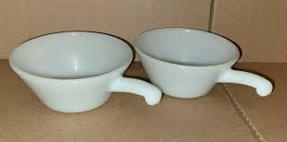 Frosted Milk Glass Soup Bowls