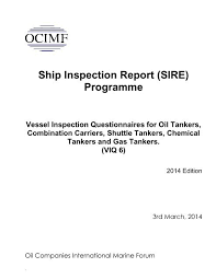ship inspection report sire programme
