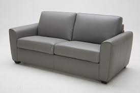 J M Jasper Gray Leather Sofa Bed