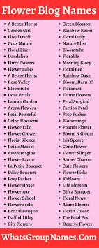 310 flower names for catchy