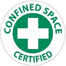 Confined Space Certified Hard Hat Stickers