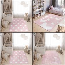 pink kids nursery room rug s star
