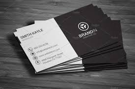 Clean style modern business card template. Simple Black White Business Card Creative Photoshop Templates Creative Market