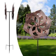 brown garden wind spinner 360 degree