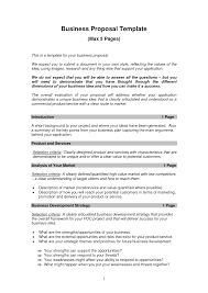 Printable Sample Business Proposal Template Form Forms And