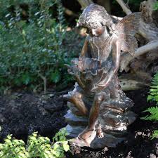 antique bronze woodland fairy sculpture