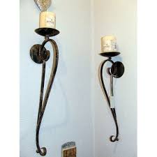 Wall Candle Holders Wrought Iron Wall