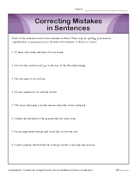 correcting mistakes in sentences