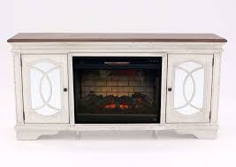 Realyn Tv Stand With Fireplace White