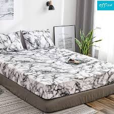 Essina Marble Fitted Bed Sheet With