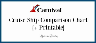 Carnival Cruise Ship Comparison Chart Printable Cruise