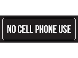 Black Background With White Font No Cell Phone Use Office Plastic Wall Sign Single 3x9 Inch Newegg Com