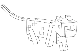 Minecraft coloring pages us pictures to color. Tamed Minecraft Cat Coloring Pages Novocom Top