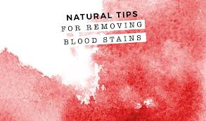 how to remove blood stains naturally