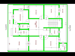 40x50 4 Room North Facing House Plan