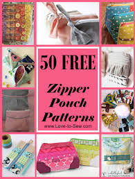50 free zipper pouch sewing patterns