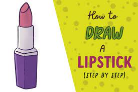 how to draw a simple lipstick easy