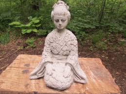 6 Tall Cement Geisha Girl Garden Art