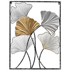Abstract Leaf Metal Art Wall Hanging
