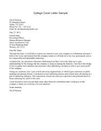 Undergraduate Student Example Cover Letters Copycat Violence College Application Letter for Graduate