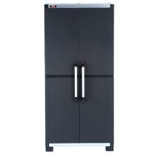 plastic freestanding cabinet in black