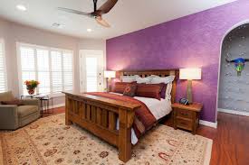 Rustic Bedroom With Purple Walls Ideas