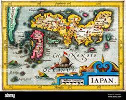 17th century Map of Iapan (Japan Stock Photo - Alamy