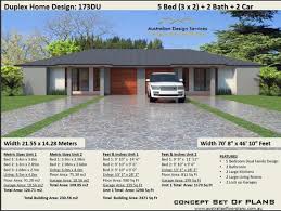 Duplex House Plans Modern 2 Family Home