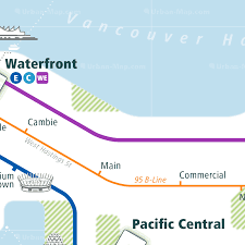 vancouver rail map city train route