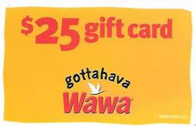 Cash back can refer to two different kinds of card transactions: Gift Card Gottahava Wawa 25 Wawa United States Of America Wawa Col Us Wawa 004