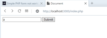 simple php form not working the