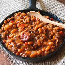 baked beans with sausage and ground beef