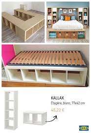 Maybe you would like to learn more about one of these? Ikea Hacks Creer Un Lit Avec Un Kallax Diy Meuble Ikea Idee Deco Ikea Meuble Rangement Ikea