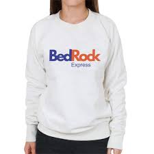 Cydada Bedrock Express Flintstones Fedex Womens Sweatshirt
