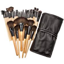 mulanimo 32pcs set wooden makeup brush