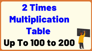 2 times multiplication table up to 100