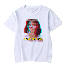 Us 5 34 25 Off Quentin Tarantino White T Shirt Women Cotton Mia Pulp Fiction Design Short Sleeve Casual Fashion Shirts Women 2018 In T Shirts From