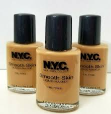 3 pk nyc smooth skin liquid makeup oil