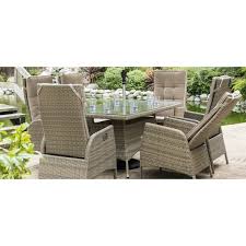 reclining armchair rectangle dining set