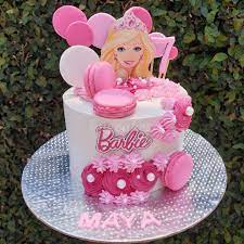 barbie themed birthday cake